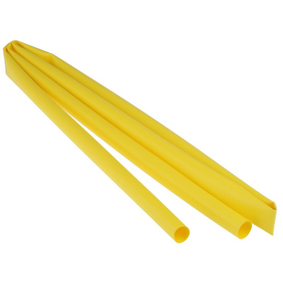 TE Connectivity Heat Shrink Tubing, Yellow 12.7mm Sleeve Dia. x 1.2m Length 2:1 Ratio, RNF-100 Series