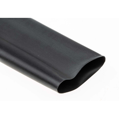 TE Connectivity Heat Shrink Tubing, Black 25.4mm Sleeve Dia. x 1m Length 4:1 Ratio, RP-4800 Series