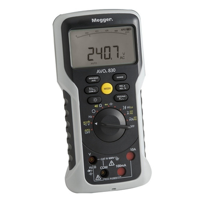 Megger AVO830 Handheld Digital Multimeter, With UKAS Calibration