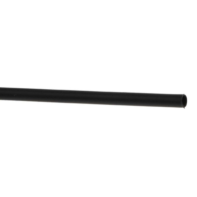 TE Connectivity Heat Shrink Tubing, Black 1.6mm Sleeve Dia. x 1.2m Length 2:1 Ratio, RNF-100 Series