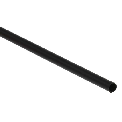 TE Connectivity Heat Shrink Tubing, Black 1.6mm Sleeve Dia. x 1.2m Length 2:1 Ratio, RNF-100 Series