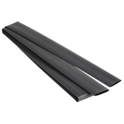 TE Connectivity Heat Shrink Tubing, Black 19mm Sleeve Dia. x 1.2m Length 2:1 Ratio, RNF-100 Series