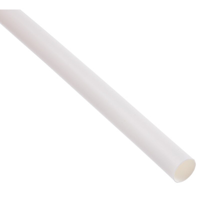 TE Connectivity Heat Shrink Tubing, White 4.8mm Sleeve Dia. x 1.2m Length 2:1 Ratio, RNF-100 Series