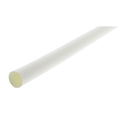 TE Connectivity Heat Shrink Tubing, White 6.4mm Sleeve Dia. x 1.2m Length 2:1 Ratio, RNF-100 Series