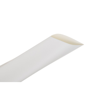 TE Connectivity Heat Shrink Tubing, White 19mm Sleeve Dia. x 1.2m Length 2:1 Ratio, RNF-100 Series