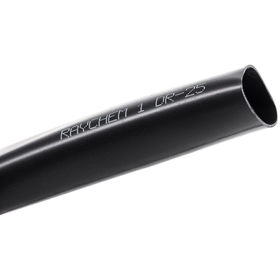TE Connectivity Heat Shrink Tubing, Black 25.4mm Sleeve Dia. x 4m Length 2:1 Ratio, DR-25 Series