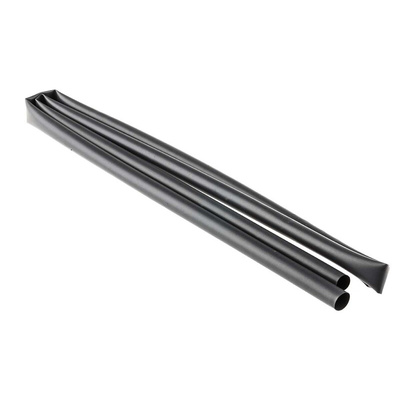 TE Connectivity Heat Shrink Tubing, Black 9mm Sleeve Dia. x 1.2m Length 3:1 Ratio, RNF-3000 Series