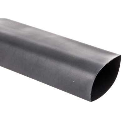 TE Connectivity Heat Shrink Tubing, Black 6mm Sleeve Dia. x 1.2m Length 3:1 Ratio, RNF-3000 Series