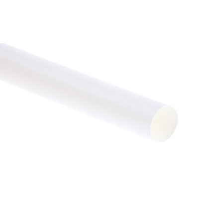 TE Connectivity Heat Shrink Tubing, White 6mm Sleeve Dia. x 1.2m Length 3:1 Ratio, RNF-3000 Series