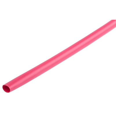 TE Connectivity Heat Shrink Tubing, Red 6mm Sleeve Dia. x 1.2m Length 3:1 Ratio, RNF-3000 Series