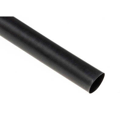 TE Connectivity Heat Shrink Tubing, Black 12mm Sleeve Dia. x 1.2m Length 3:1 Ratio, RNF-3000 Series