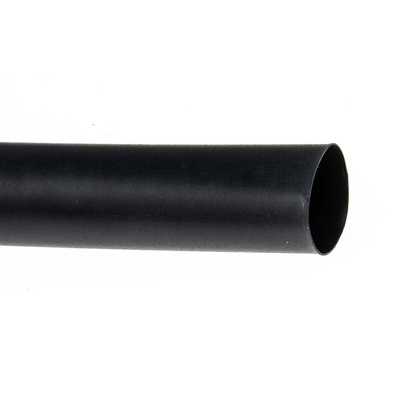 TE Connectivity Heat Shrink Tubing, Black 12mm Sleeve Dia. x 1.2m Length 3:1 Ratio, RNF-3000 Series