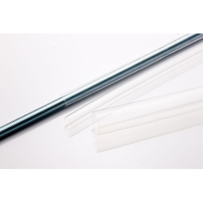 RS PRO Heat Shrink Tubing, Transparent 4.8mm Sleeve Dia. x 1.2m Length 2:1 Ratio