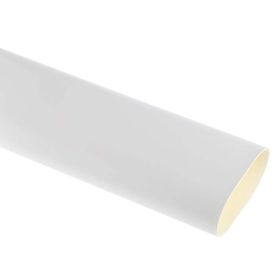 RS PRO Adhesive Lined Heat Shrink Tubing, White 40mm Sleeve Dia. x 1.2m Length 3:1 Ratio