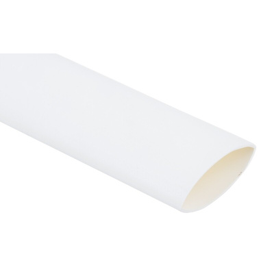 RS PRO Halogen Free Heat Shrink Tubing, White 12.7mm Sleeve Dia. x 1.2m Length 2:1 Ratio