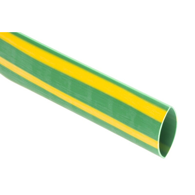 RS PRO Halogen Free Heat Shrink Tubing, Green 19.1mm Sleeve Dia. x 1.2m Length 2:1 Ratio