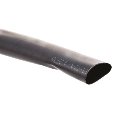 TE Connectivity Heat Shrink Tubing, Black 24mm Sleeve Dia. x 1.2m Length 2:1 Ratio, ZHTM Series