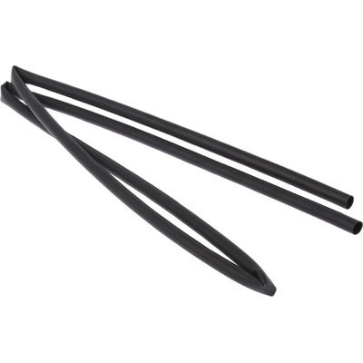 TE Connectivity Adhesive Lined Heat Shrink Tubing, Black 6mm Sleeve Dia. x 1.2m Length 3:1 Ratio, ATUM Series