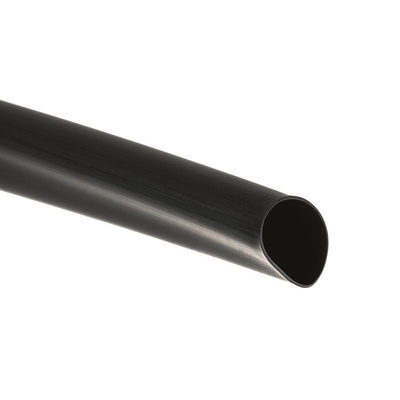 TE Connectivity Adhesive Lined Heat Shrink Tubing, Black 24mm Sleeve Dia. x 1.2m Length 3:1 Ratio, ATUM Series