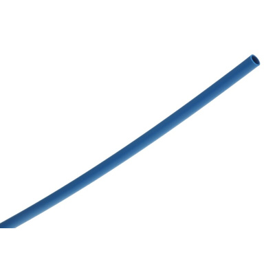 TE Connectivity Heat Shrink Tubing, Blue 1.6mm Sleeve Dia. x 1.2m Length 2:1 Ratio, RNF-100 Series