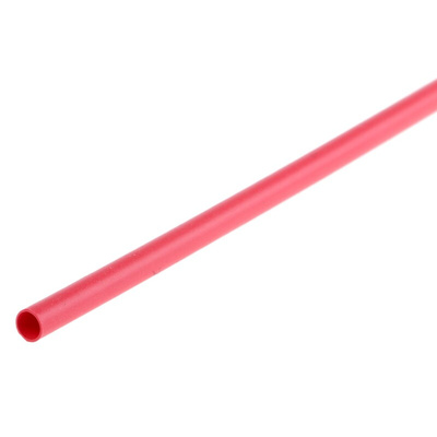 TE Connectivity Heat Shrink Tubing, Red 2.4mm Sleeve Dia. x 1.2m Length 2:1 Ratio, RNF-100 Series