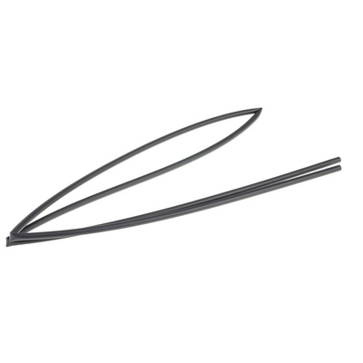 TE Connectivity Adhesive Lined Heat Shrink Tubing, Black 4mm Sleeve Dia. x 1.2m Length 4:1 Ratio, HTAT Series