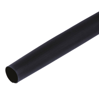TE Connectivity Adhesive Lined Heat Shrink Tubing, Black 8mm Sleeve Dia. x 1.2m Length 4:1 Ratio, HTAT Series