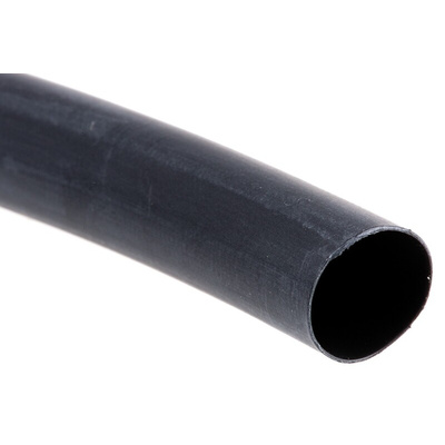 TE Connectivity Adhesive Lined Heat Shrink Tubing, Black 8mm Sleeve Dia. x 1.2m Length 4:1 Ratio, HTAT Series