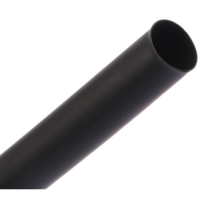 TE Connectivity Adhesive Lined Heat Shrink Tubing, Black 16mm Sleeve Dia. x 1.2m Length 4:1 Ratio, HTAT Series