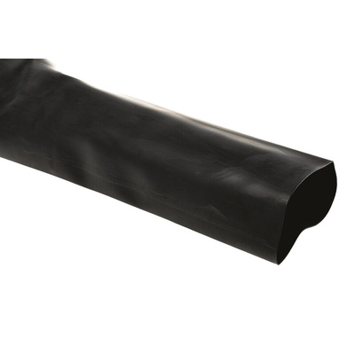 TE Connectivity Adhesive Lined Heat Shrink Tubing, Black 48mm Sleeve Dia. x 1.2m Length 4:1 Ratio, HTAT Series