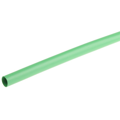 TE Connectivity Heat Shrink Tubing, Green 6.4mm Sleeve Dia. x 1.2m Length 2:1 Ratio, RNF-100 Series