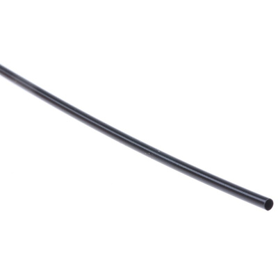 TE Connectivity Heat Shrink Tubing, Black 1.2mm Sleeve Dia. x 1.2m Length 2:1 Ratio, RW-175 Series