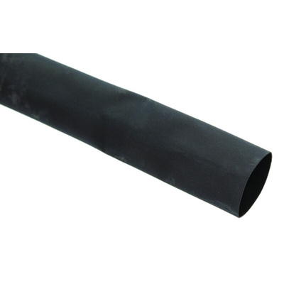 HellermannTyton Heat Shrink Tubing, Black 6.4mm Sleeve Dia. x 5m Length 3:1 Ratio, HIS-3 Series