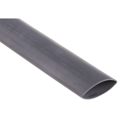 RS PRO Halogen Free Heat Shrink Tubing, Grey 12.7mm Sleeve Dia. x 1.2m Length 2:1 Ratio