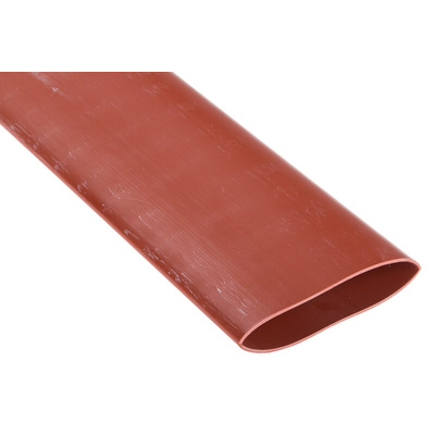 RS PRO Halogen Free Heat Shrink Tubing, Brown 38.1mm Sleeve Dia. x 1.2m Length 2:1 Ratio