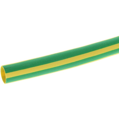 HellermannTyton Heat Shrink Tubing, Green 6mm Sleeve Dia. x 1m Length 3:1 Ratio, TREDUX Series