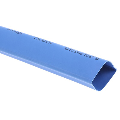 RS PRO Heat Shrink Tubing, Blue 19mm Sleeve Dia. x 5m Length 2:1 Ratio