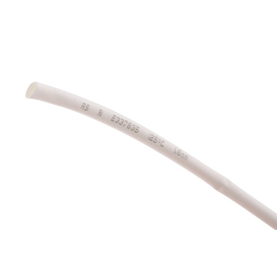 RS PRO Heat Shrink Tubing, White 1.6mm Sleeve Dia. x 10m Length 2:1 Ratio