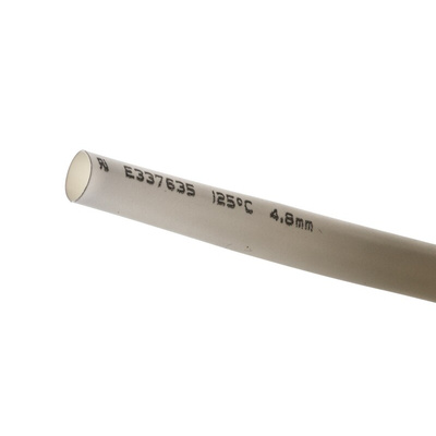RS PRO Heat Shrink Tubing, White 4.8mm Sleeve Dia. x 9m Length 2:1 Ratio