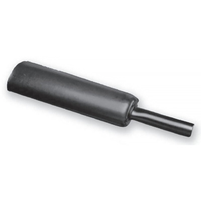 TE Connectivity Adhesive Lined Heat Shrink Tubing, Black 16mm Sleeve Dia. x 1.2m Length 3:1 Ratio, RMW Series