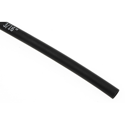 Alpha Wire Heat Shrink Tubing, Black 1.17mm Sleeve Dia. x 152mm Length 2:1 Ratio, FIT-221 Series