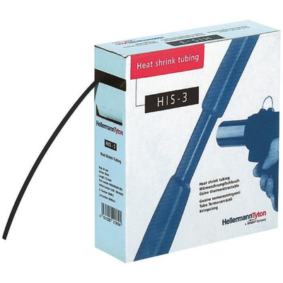 HellermannTyton Heat Shrink Tubing, Blue 24mm Sleeve Dia. x 3m Length 3:1 Ratio, HIS-3 Series