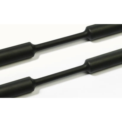HellermannTyton Heat Shrink Tubing, Black 12mm Sleeve Dia. x 5m Length 3:1 Ratio, TF31 Series