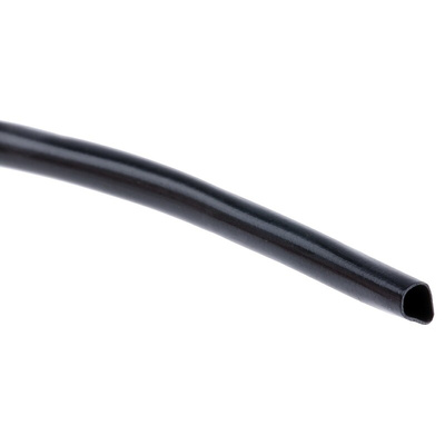 HellermannTyton Heat Shrink Tubing, Black 3.2mm Sleeve Dia. x 5m Length 2:1 Ratio, LVR Series