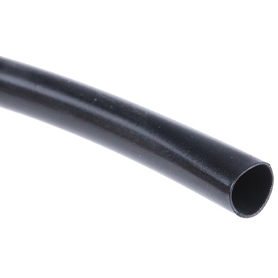 HellermannTyton Heat Shrink Tubing, Black 6.4mm Sleeve Dia. x 5m Length 2:1 Ratio, LVR Series