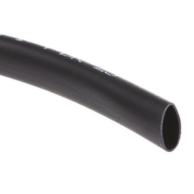 TE Connectivity Heat Shrink Tubing, Black 3.2mm Sleeve Dia. x 150m Length 2:1 Ratio, DR-25-TW Series