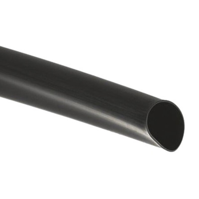 TE Connectivity Adhesive Lined Heat Shrink Tubing, Black 24mm Sleeve Dia. x 1.2m Length 4:1 Ratio, DWFR Series