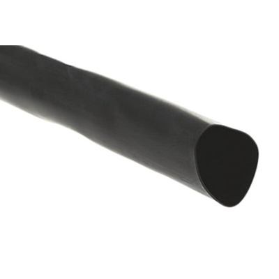 TE Connectivity Adhesive Lined Heat Shrink Tubing, Black 32mm Sleeve Dia. x 1.2m Length 4:1 Ratio, DWFR Series