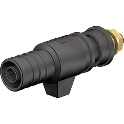 Staubli 32A, Black Binding Post With Brass Contacts and Gold Plated - 4mm Hole Diameter