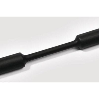HellermannTyton Halogen Free Heat Shrink Tubing, Black 6.4mm Sleeve Dia. x 1m Length 2:1 Ratio, TCN20 Series